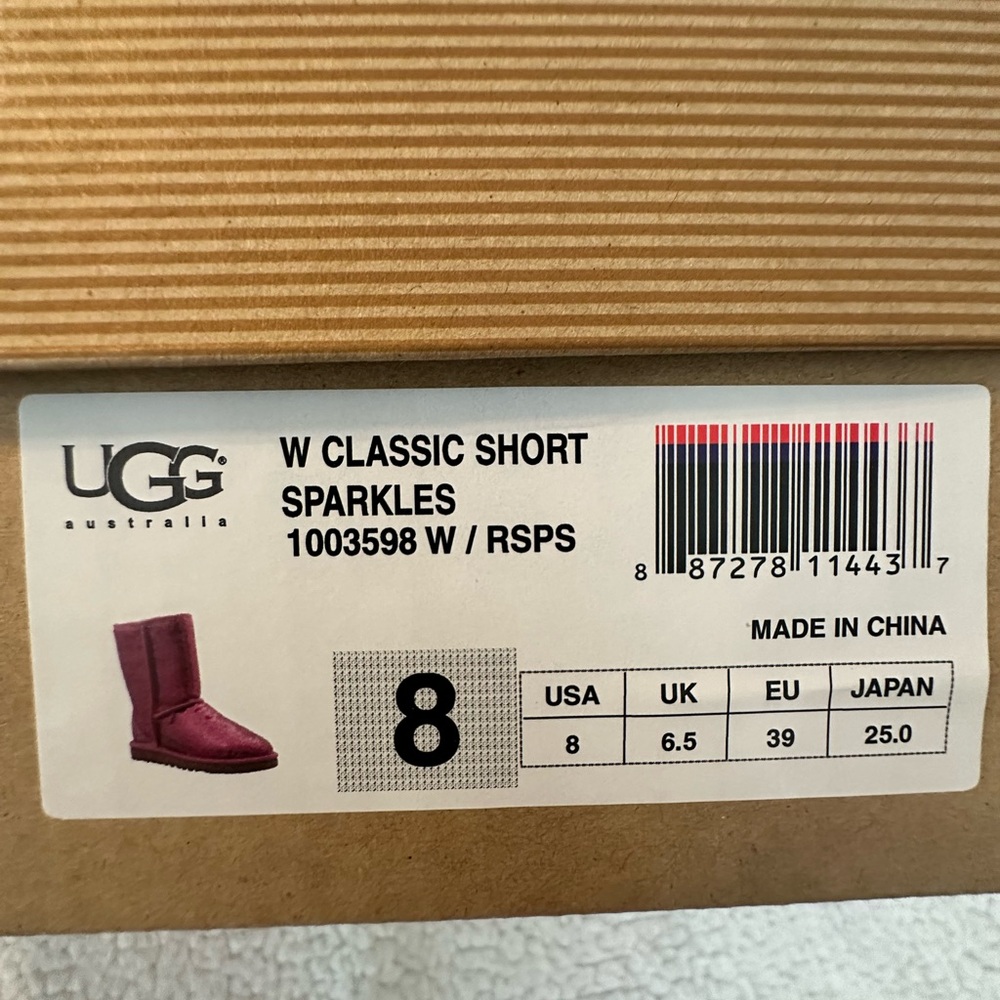 UGG Hot Pink Sequin Boots - Picture 9 of 13